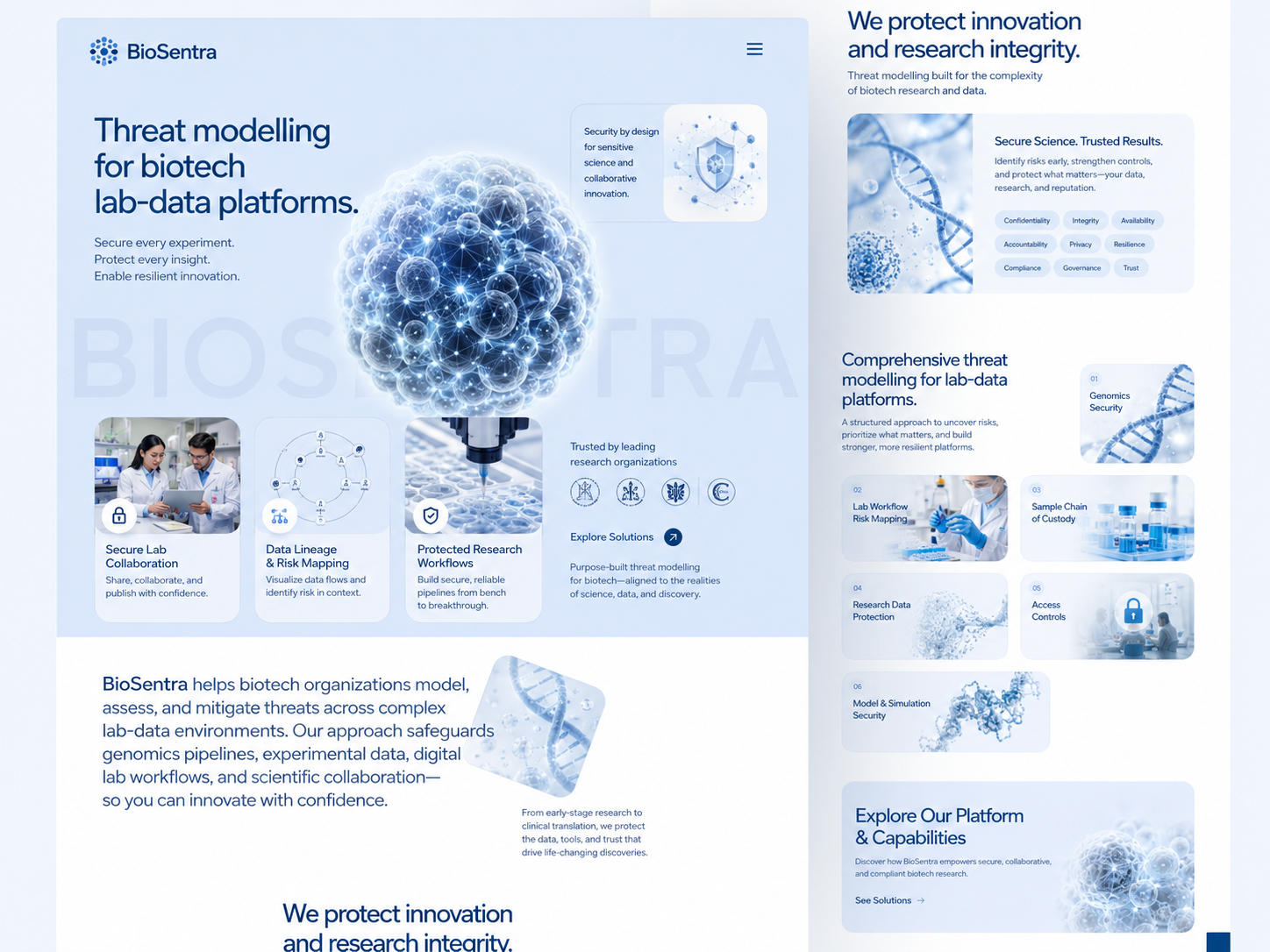 Threat modelling a biotech lab-data platform