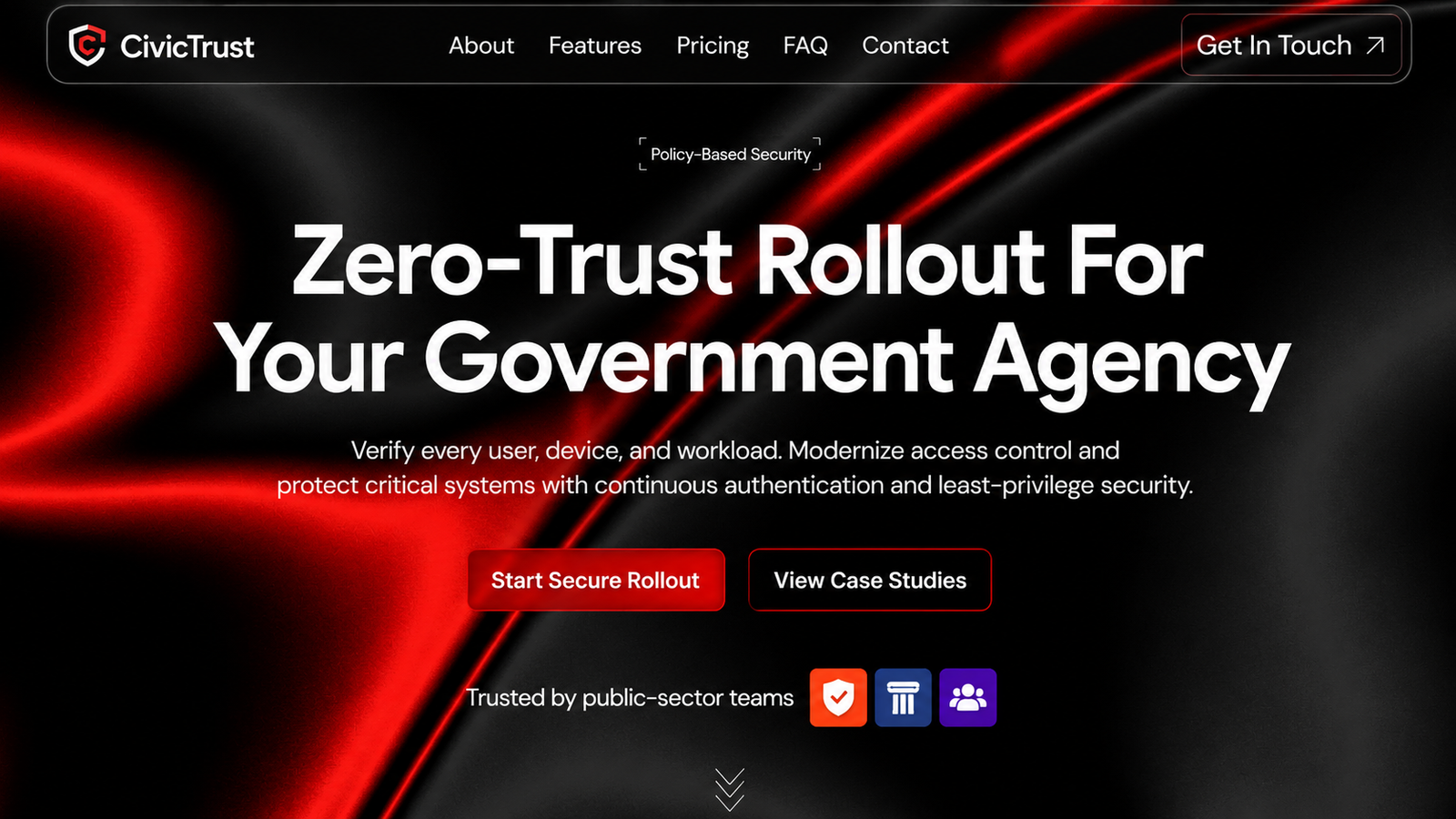 Zero-trust rollout for a government agency