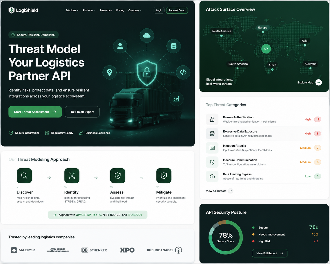 Threat modelling a logistics partner API