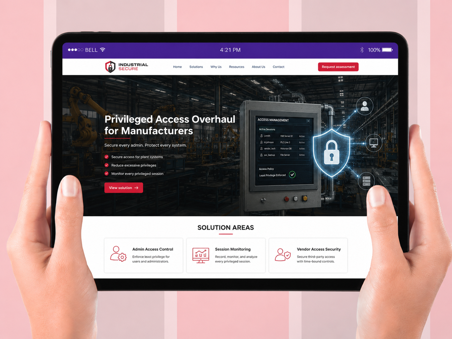 Privileged access overhaul for a manufacturer