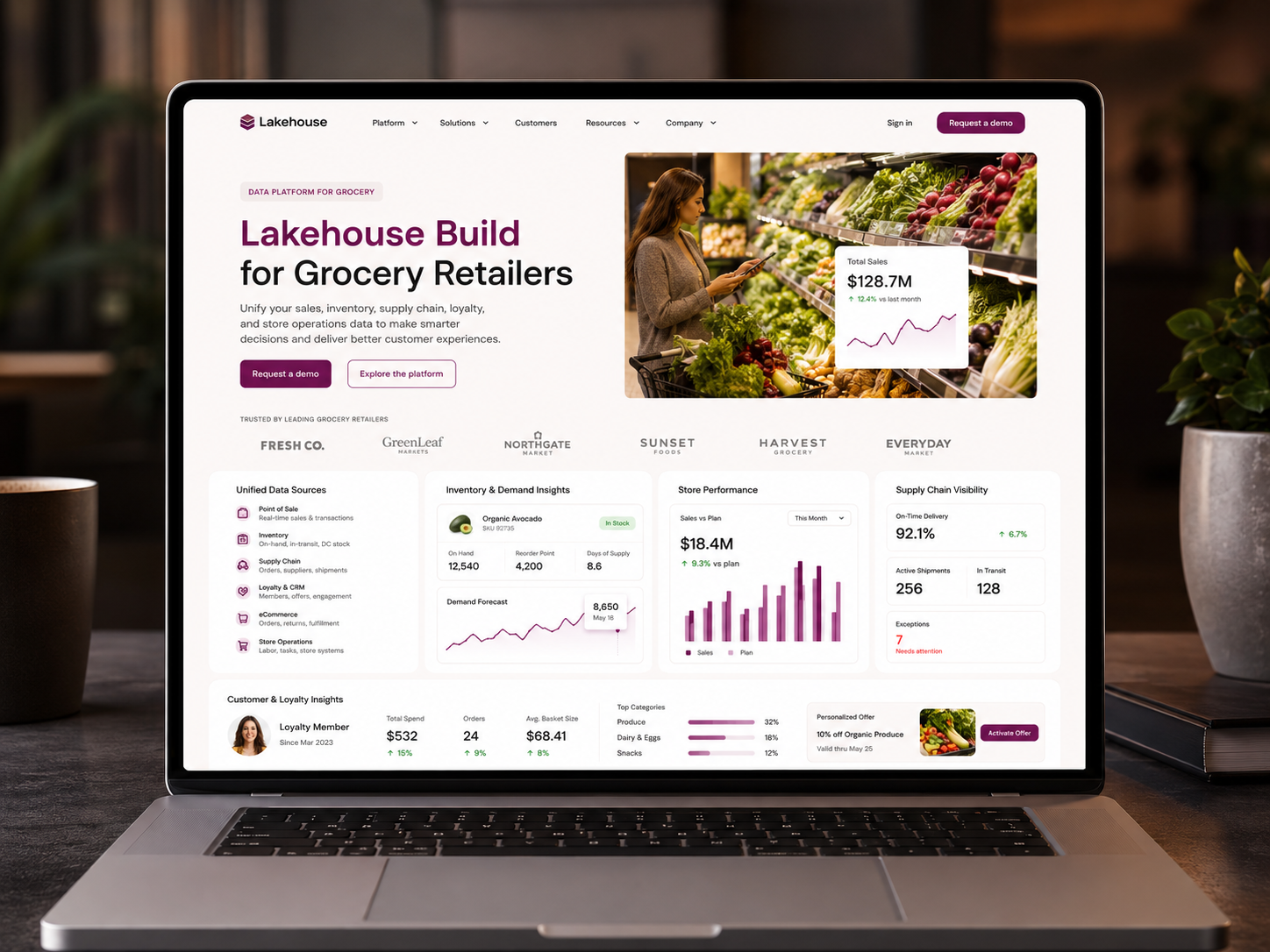 Lakehouse build for a grocery retailer