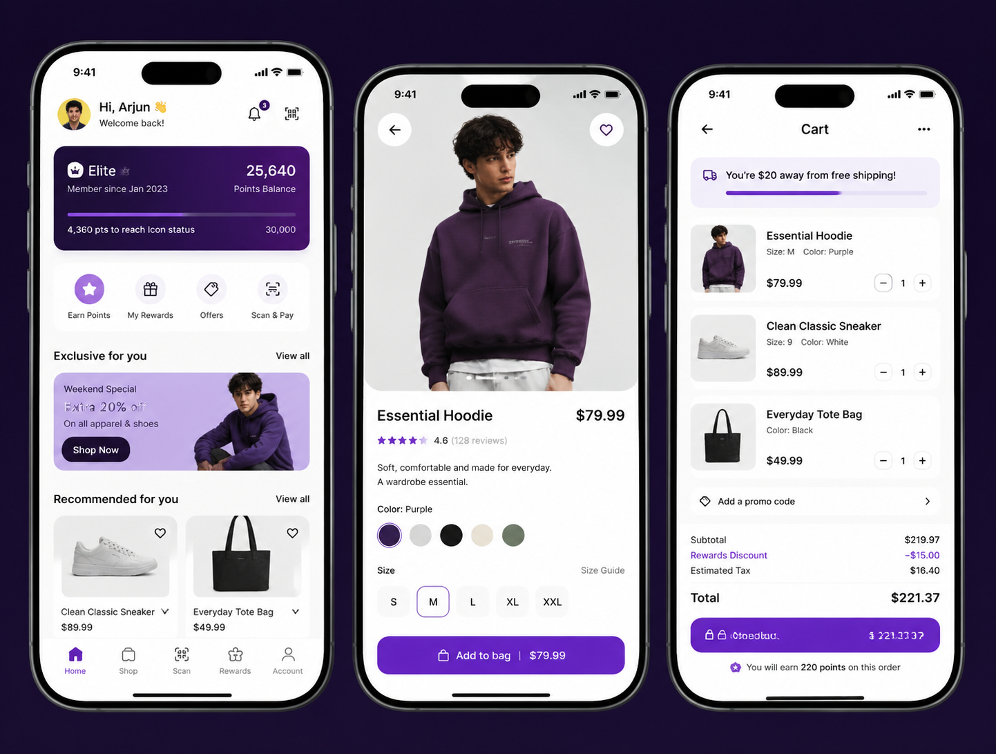 Loyalty and shopping app for a retailer