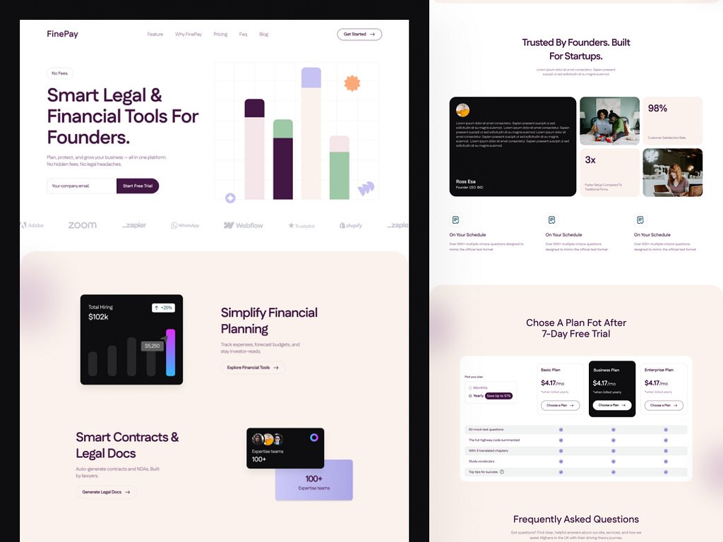 On-chain escrow and payout rails for a founder finance platform